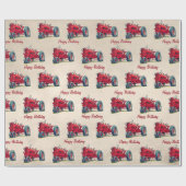 Cadeau Papier d'enlèvement de tracteur Red Farm (Plat)