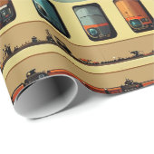 Cadeau Papier d'enlèvement de train (Coin rond)