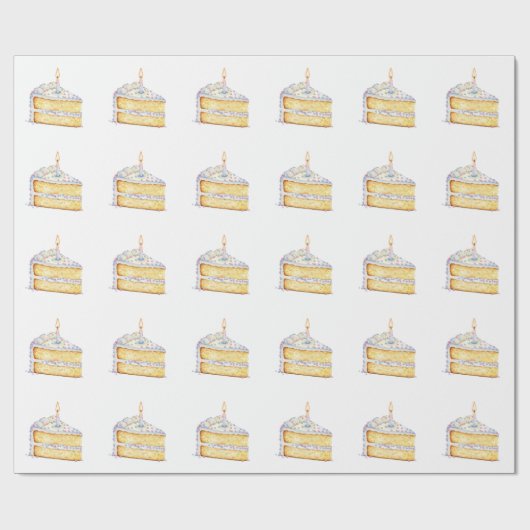 Cadeau Papier d'enlèvement de tranches de gâteau d'annive (Plat)
