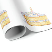 Cadeau Papier d'enlèvement de tranches de gâteau d'annive (Coin rond)