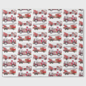 Cadeau Papier d'enlèvement des camions à feu (Plat)