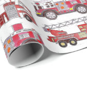 Cadeau Papier d'enlèvement des camions à feu (Coin rond)