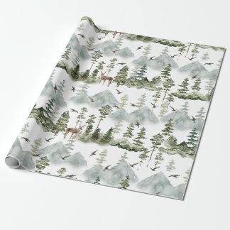 Cadeau Papier d'enlèvement des forêts À feuillage persist