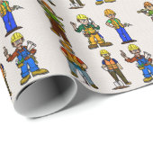 Cadeau Papier d'enlèvement des ouvriers du bâtiment (Coin rond)