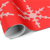 Cadeau Papier d'enneigement rouge (Coin rond)