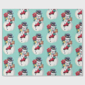 Cadeau Papier d'enneigement vintage rétro (Plat)