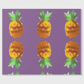 Cadeau Papier d'enrobage à ananas violet (Plat)