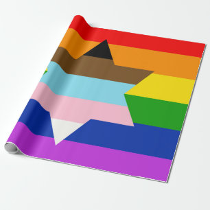 Cadeau Papier d'enrobage à drapeau de pont plus large
