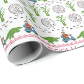 Cadeau Papier d'enrobage à l'échelle, à la merveille et à (Coin rond)