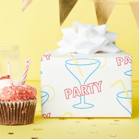 Cadeau Papier d'enrobage à néon (Fête d'anniversaire)