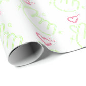 Cadeau Papier d'enrobage à néon (Coin rond)