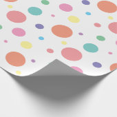 Cadeau Papier d'enrobage à points Polka à plusieurs coule (Coin)