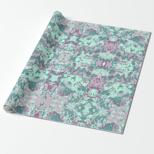 Cadeau Papier d'enrobage Abstrait tropical (Déroulé)