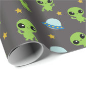 Cadeau Papier d'enrobage Aliens (Coin rond)
