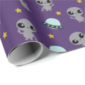 Cadeau Papier d'enrobage Aliens (Coin rond)