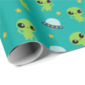 Cadeau Papier d'enrobage Aliens (Coin rond)