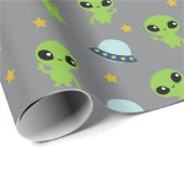 Cadeau Papier d'enrobage Aliens (Coin rond)