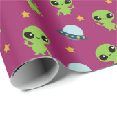 Cadeau Papier d'enrobage Aliens (Coin rond)