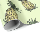 Cadeau Papier d'enrobage ananas (Coin rond)