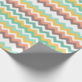 Cadeau Papier d'enrobage au chèvron de printemps (Coin)