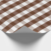 Cadeau Papier d'enrobage Brown et blanc de grande taille (Coin)