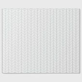 Cadeau Papier d'enrobage Chevron - Gris sur blanc (Plat)