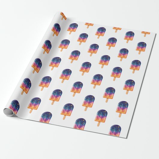 Cadeau Papier d'enrobage cosmique (Déroulé)