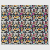 Cadeau Papier d'enrobage d'art pop gras et chic (Plat)