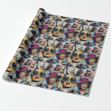 Papier d'enrobage d'art pop gras et chic