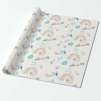 Cadeau Papier d'enrobage de baby shower | Baby Boys