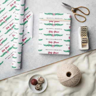 Cadeau Papier d'enrobage de Baby showers de Noël