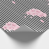 Cadeau Papier d'enrobage de bande de fleurs (Coin)