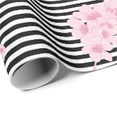 Cadeau Papier d'enrobage de bande de fleurs (Coin rond)