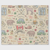 Cadeau Papier d'enrobage de canicules canadiens (Plat)