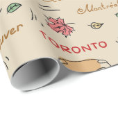 Cadeau Papier d'enrobage de canicules canadiens (Coin rond)