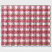 Cadeau Papier d'enrobage de canneberge rustique En vichy (Plat)