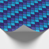 Cadeau Papier d'enrobage de carreaux bleus (Coin)