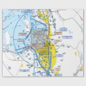Cadeau Papier d'enrobage de carte d'aviation (Plat)