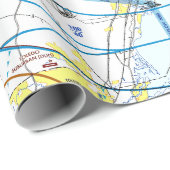 Cadeau Papier d'enrobage de carte d'aviation (Coin rond)