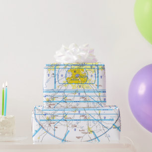 Cadeau Papier d'enrobage de carte d'aviation