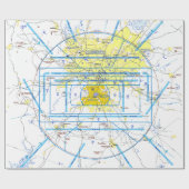 Cadeau Papier d'enrobage de carte d'aviation (Plat)