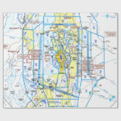 Cadeau Papier d'enrobage de carte d'aviation (Plat)