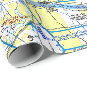 Cadeau Papier d'enrobage de carte d'aviation (Coin rond)