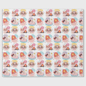 Cadeau Papier d'enrobage de chats de Doodle (Plat)