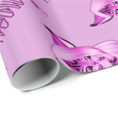 Cadeau Papier d'enrobage de chats de moût rose pâle (Coin rond)