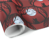 Cadeau Papier d'enrobage de chats gras Cute Papier de Noë (Coin rond)
