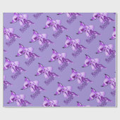 Cadeau Papier d'enrobage de chats mignon et violet (Plat)