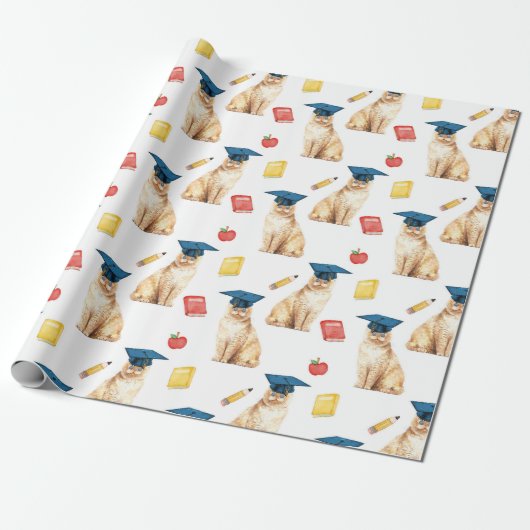 Cadeau Papier d'enrobage de chats, petit Motif (Déroulé)