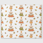 Cadeau Papier d'enrobage de Chouettes de Chutes adorables (Plat)