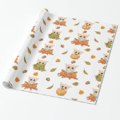 Cadeau Papier d'enrobage de Chouettes de Chutes adorables (Déroulé)